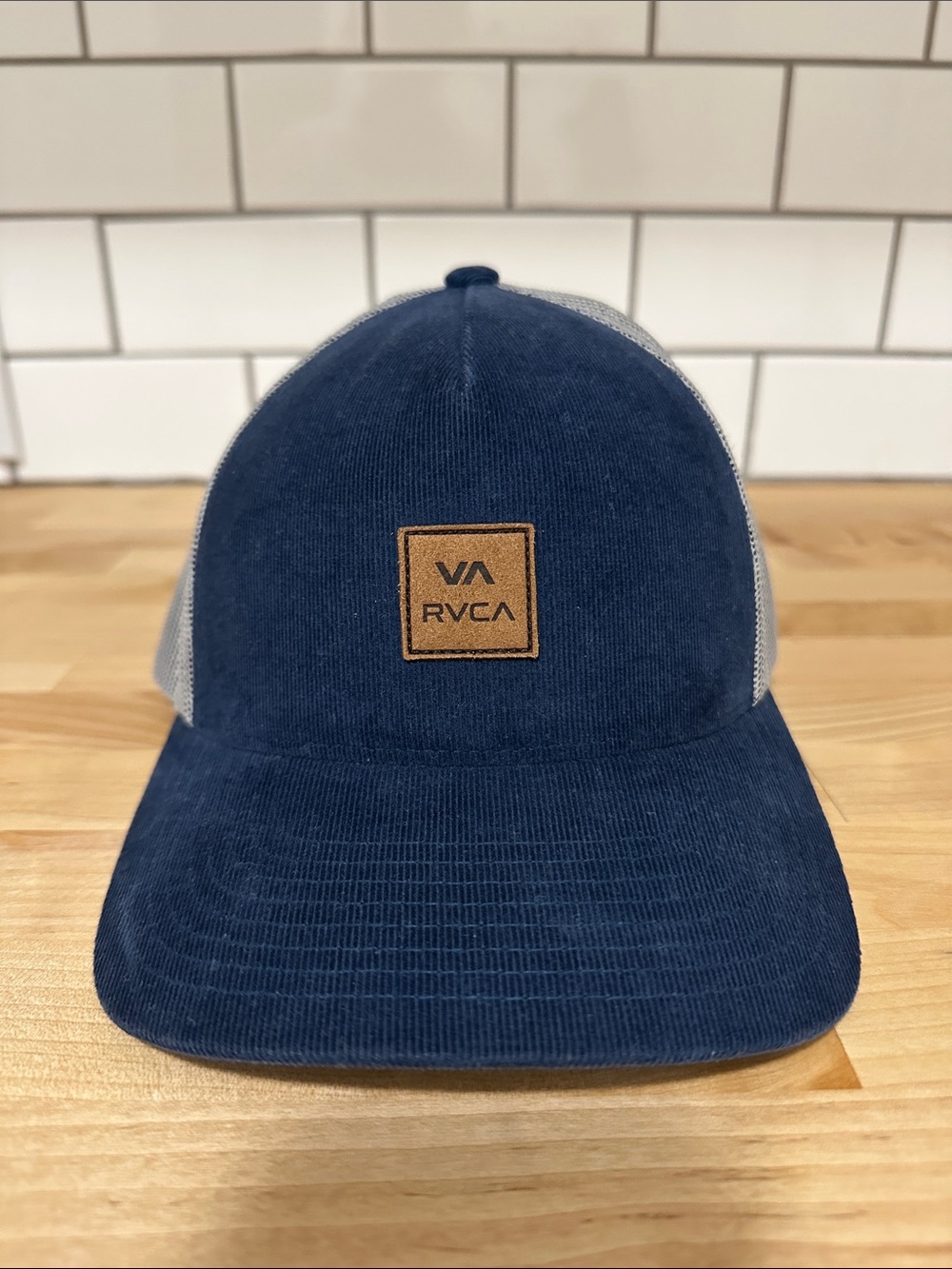 RVCA Navy Corduroy & Grey Mesh SnapBack Trucker Hat